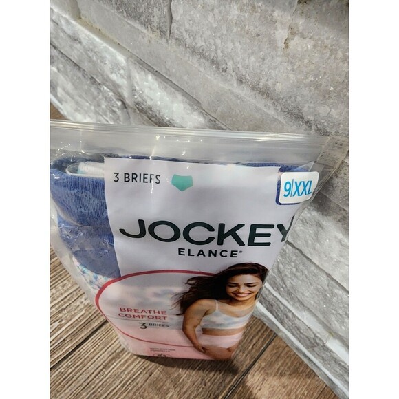 Jockey Womens Underwear Elance Briefs 3 Pack Underwear 100% Cotton Sz 9 XXL - Picture 2 of 8
